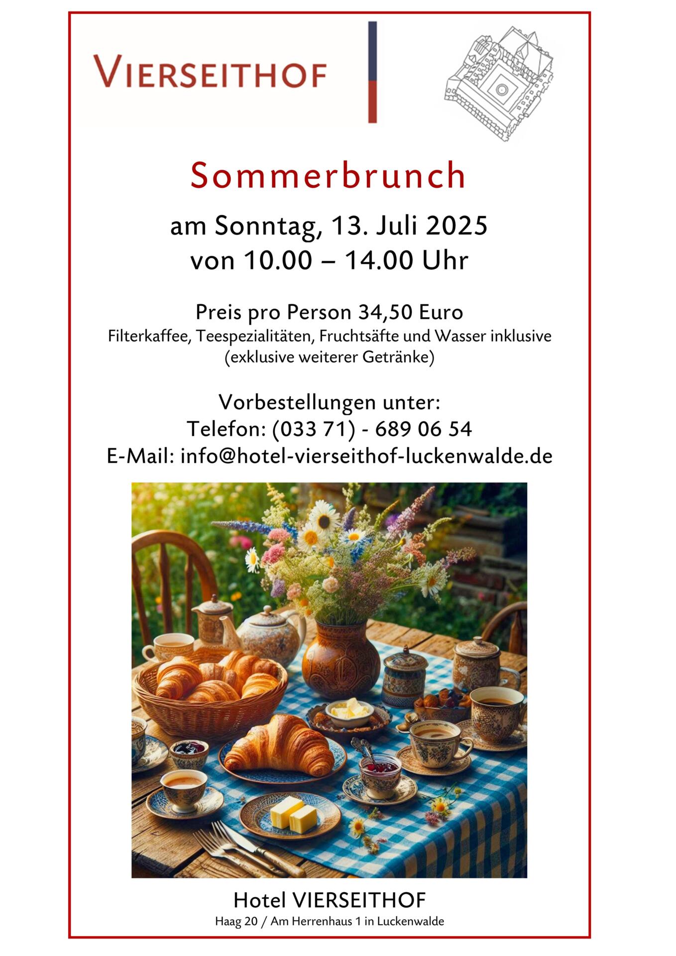 25 06 20 VSH Werbestele Luckenwalde - Sommerbrunch